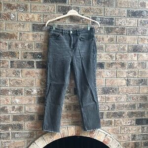 Topshop Gray Straight Leg Ankle Jeans